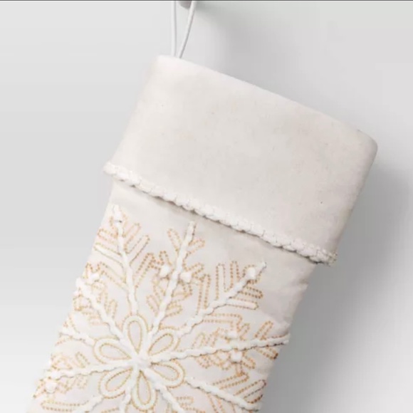 Target Wondershop Holiday Christmas Snowflake Stocking New NWT - Picture 3 of 4